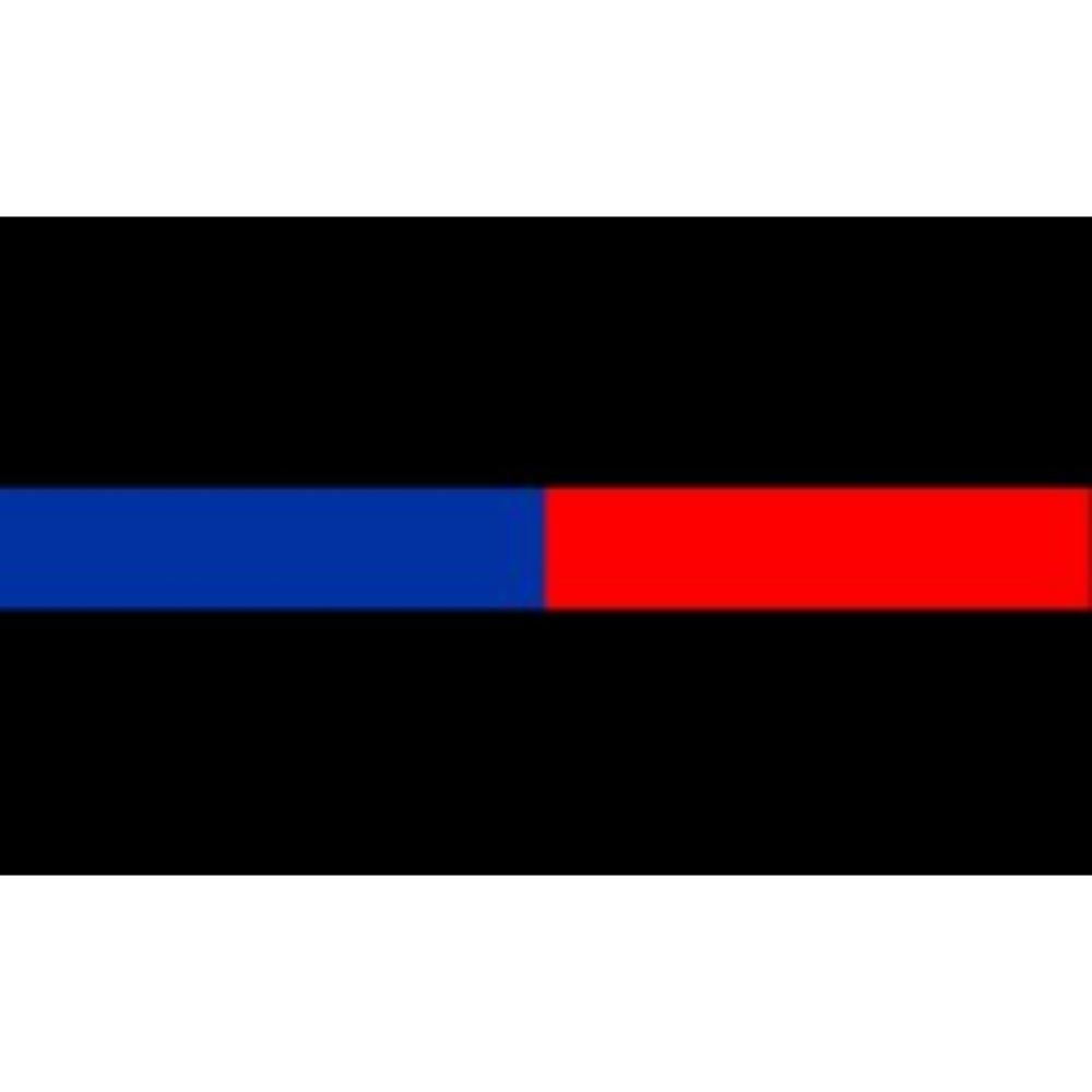 Thin Blue Line Thin Red Line Police Firefighter Flag Decal