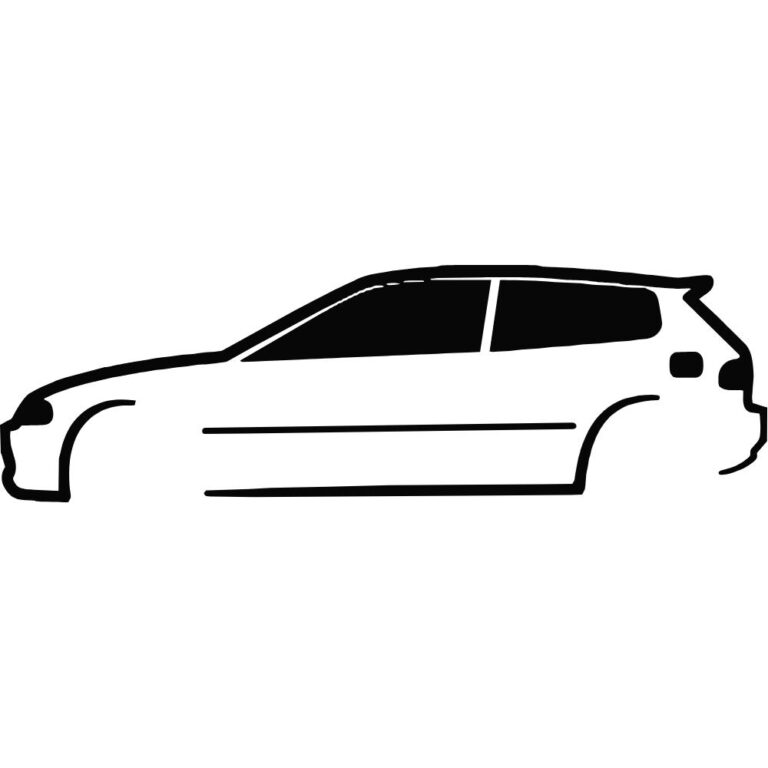 Honda Civic EG Silhouette Decal