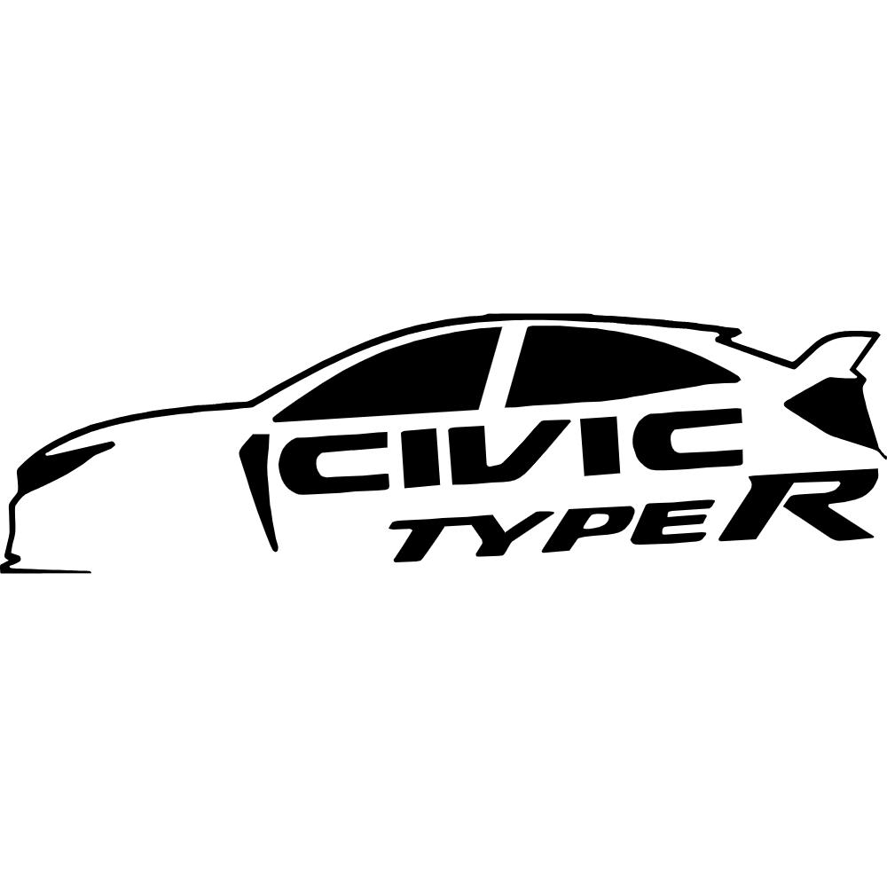 Honda Civic Type R Silhouette Decal