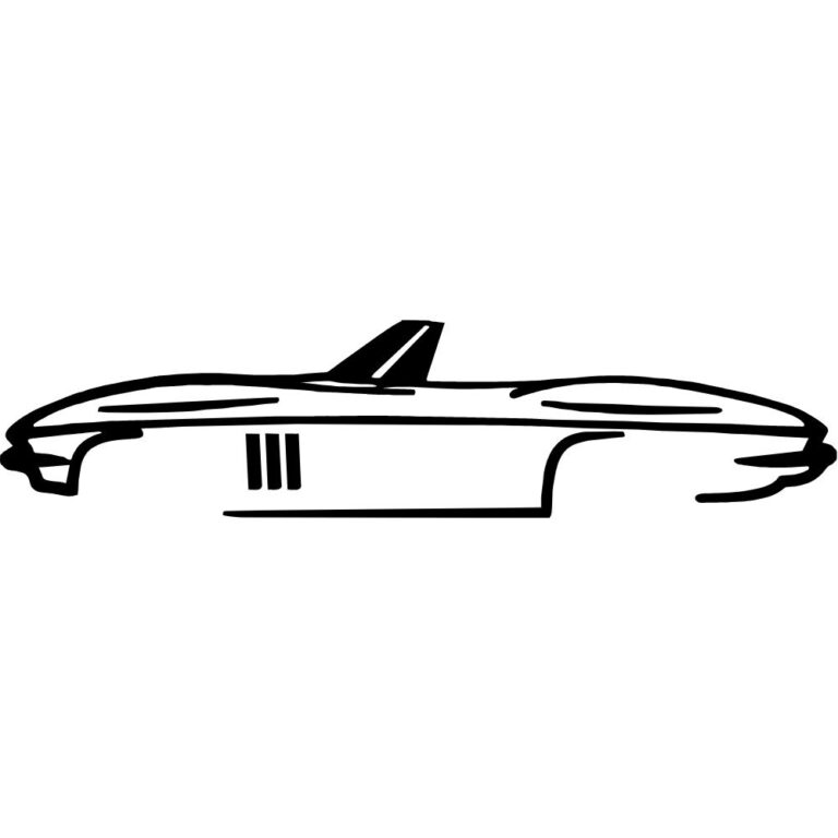 Corvette C2 Convertible Silhouette Decal