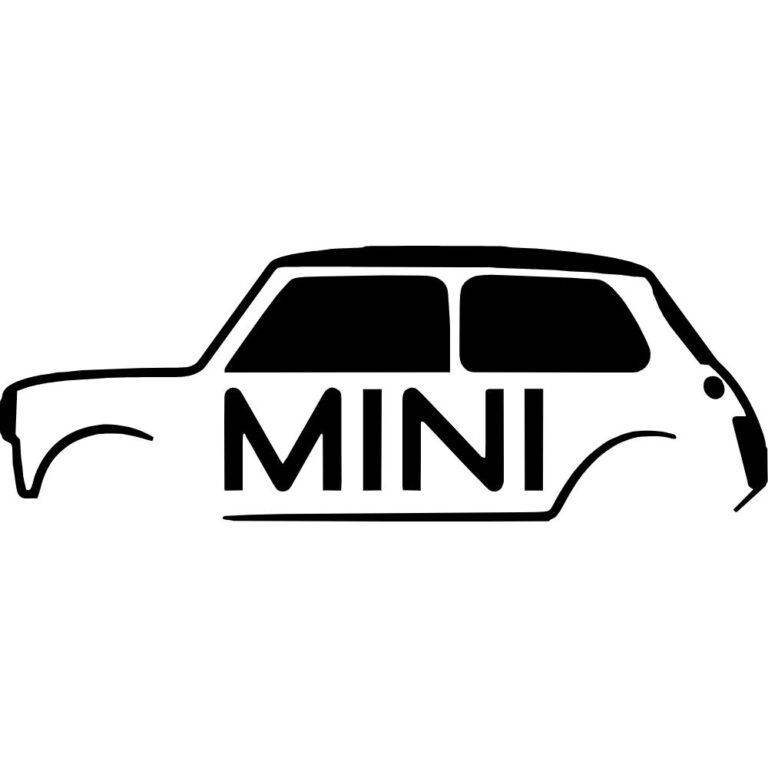 Classic Mini Cooper Silhouette Decal