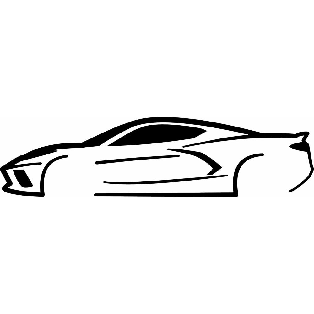Corvette C8 Silhouette Decal