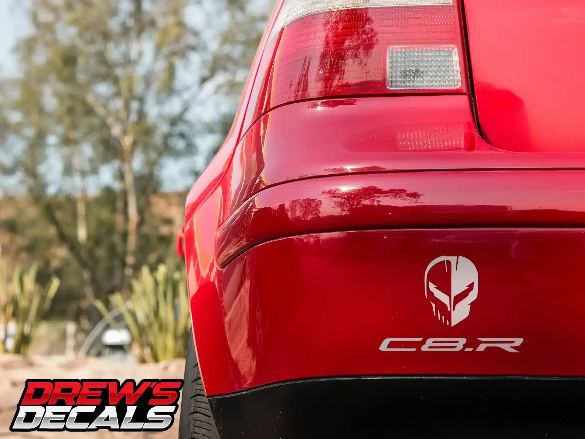 Corvette C8R Jake Skull Decal