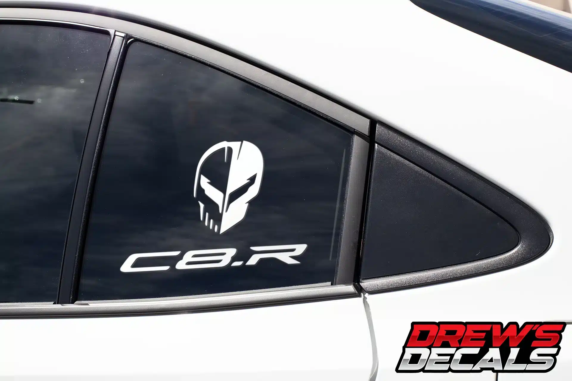 Corvette C8R Jake Skull Decal