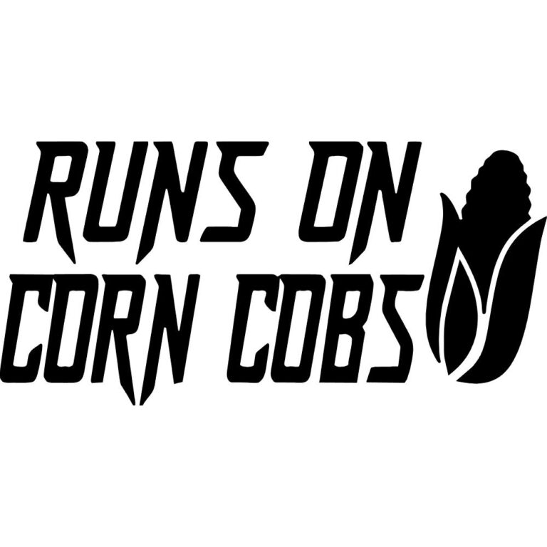 Runs On Corn Cobs E85 Decal