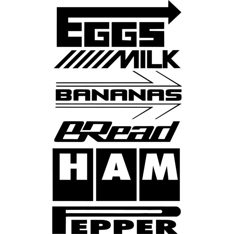 Grocery List Roll Call Decal