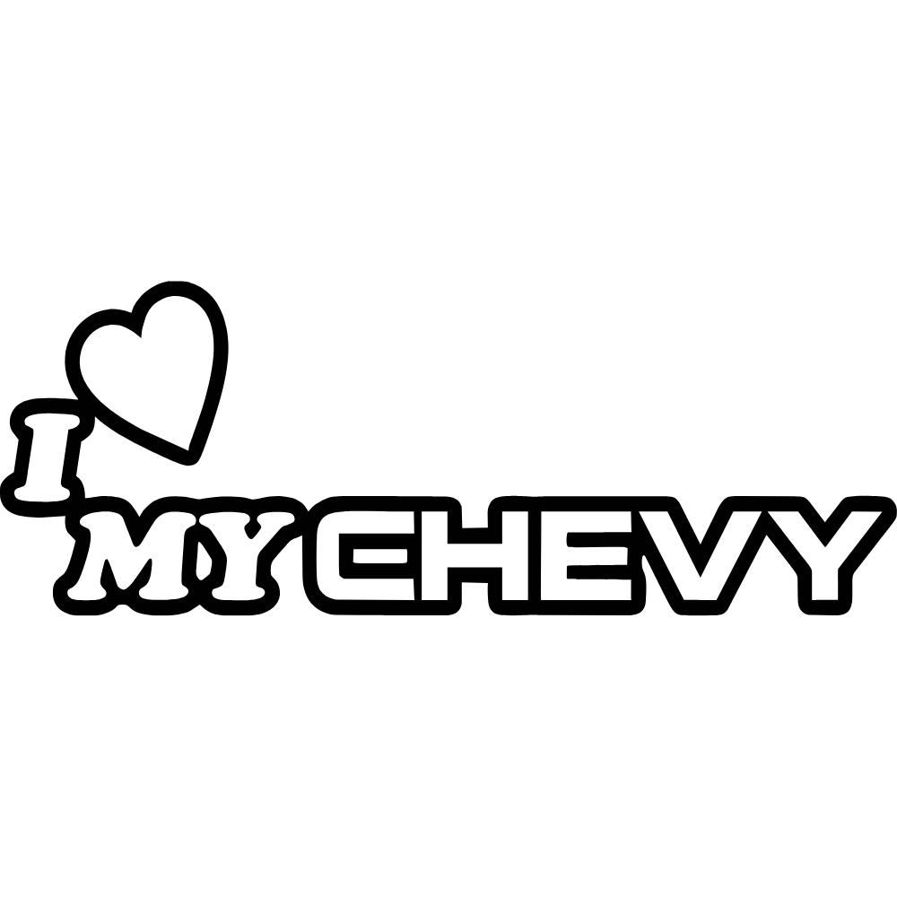 I Love My Chevy Decal