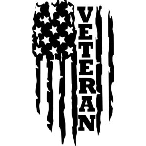 American Flag Veteran Decal