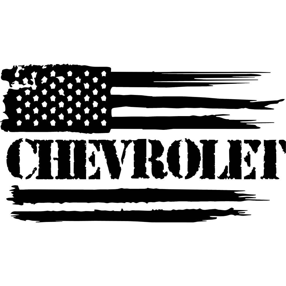 Chevrolet American Flag Decal