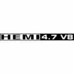 Hemi 4.7 V8 Decal