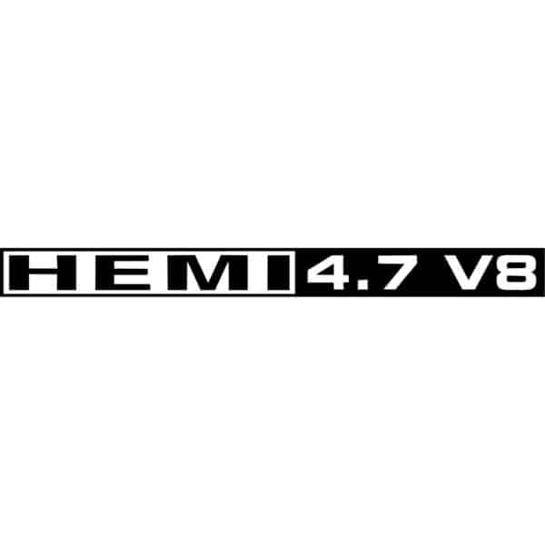 Hemi 4.7 V8 Decal