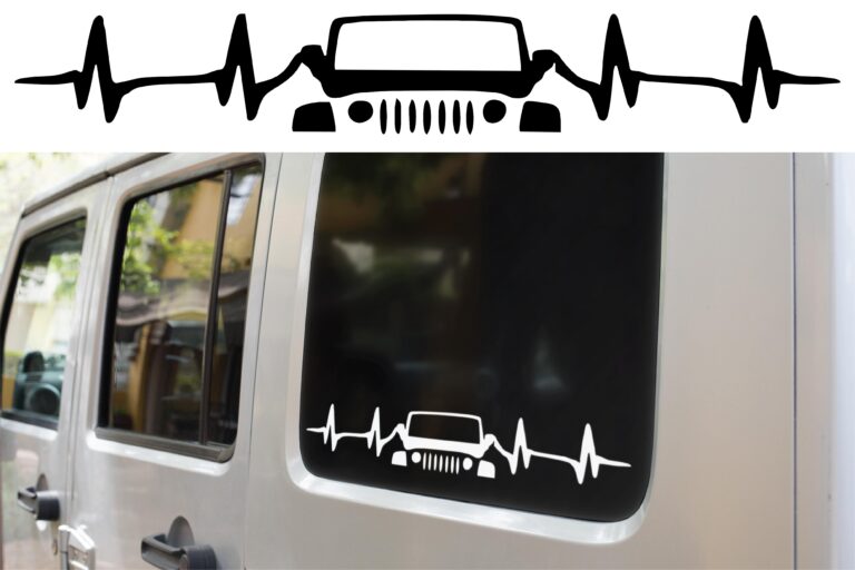 Jeep Heartbeat Decal