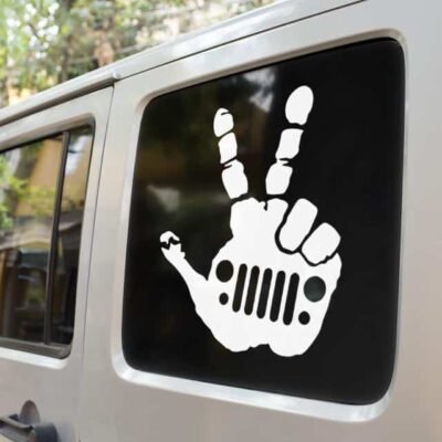 Jeep Wave Peace Sign Decal sticker