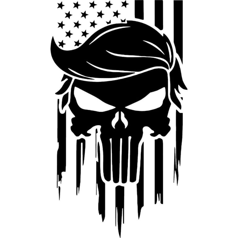 Trump Punisher American Flag Decal
