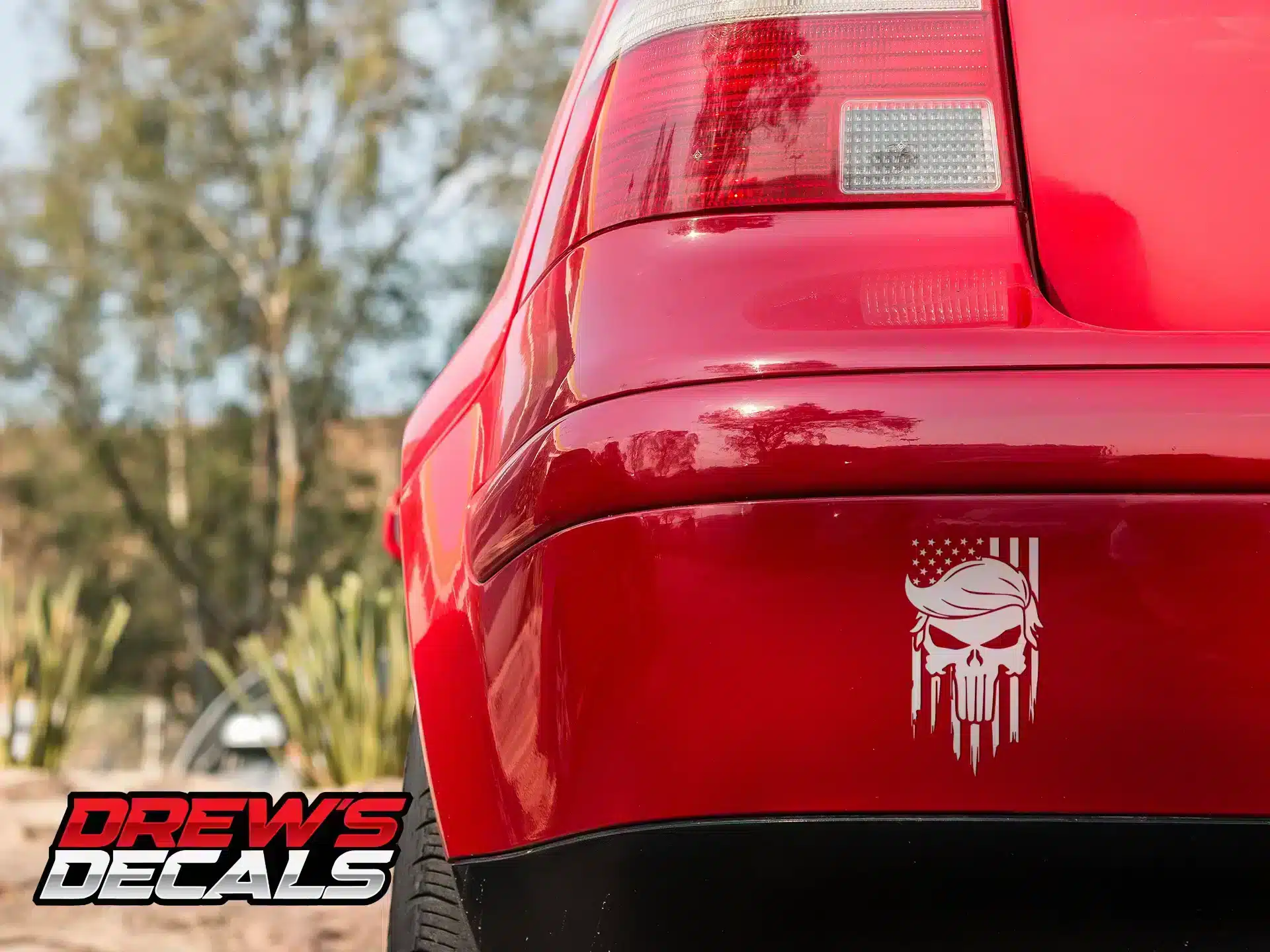 Trump Punisher American Flag Decal