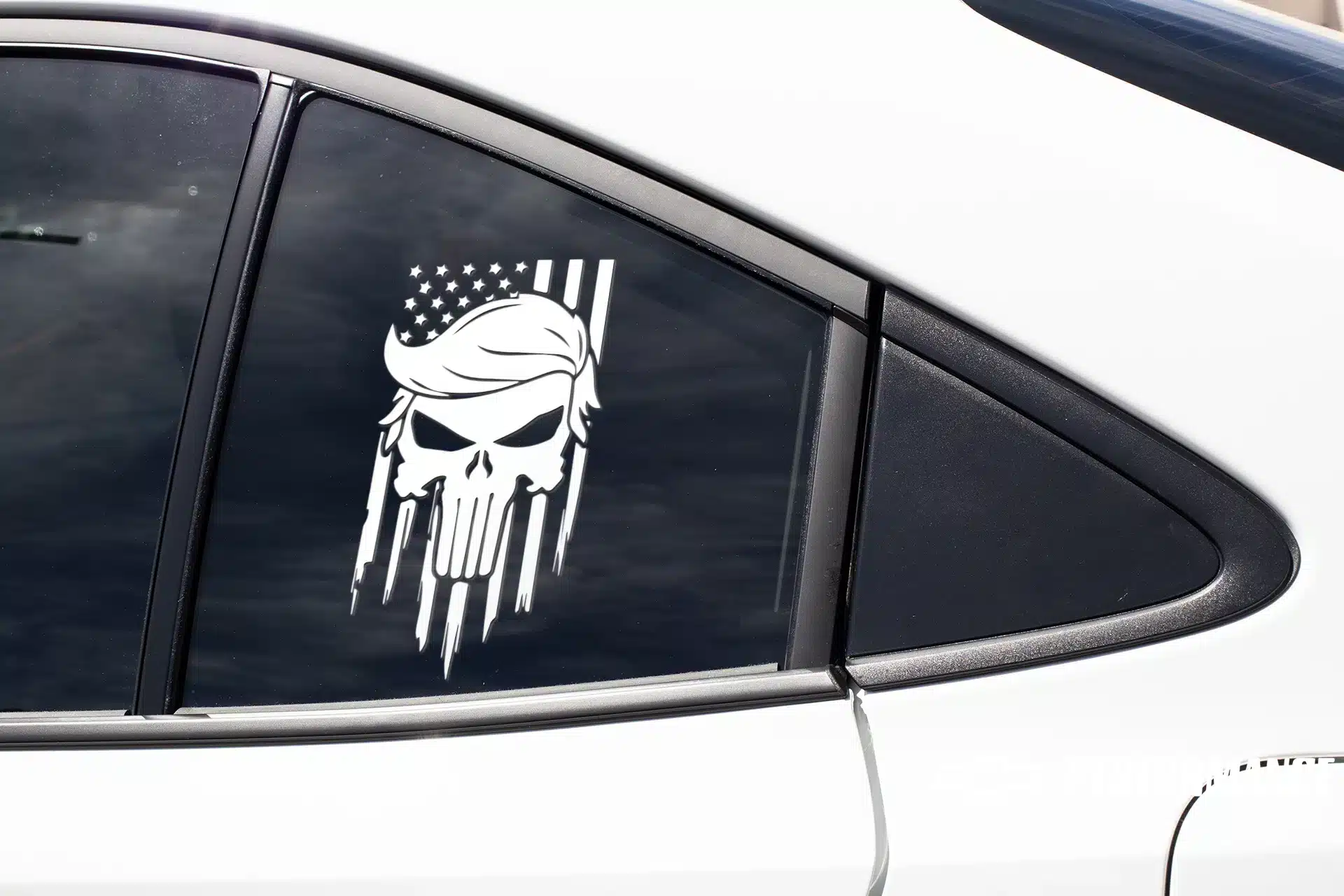 Trump Punisher American Flag Decal
