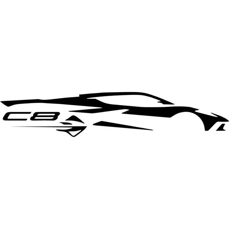 Corvette C8 Stingray Silhouette Decal