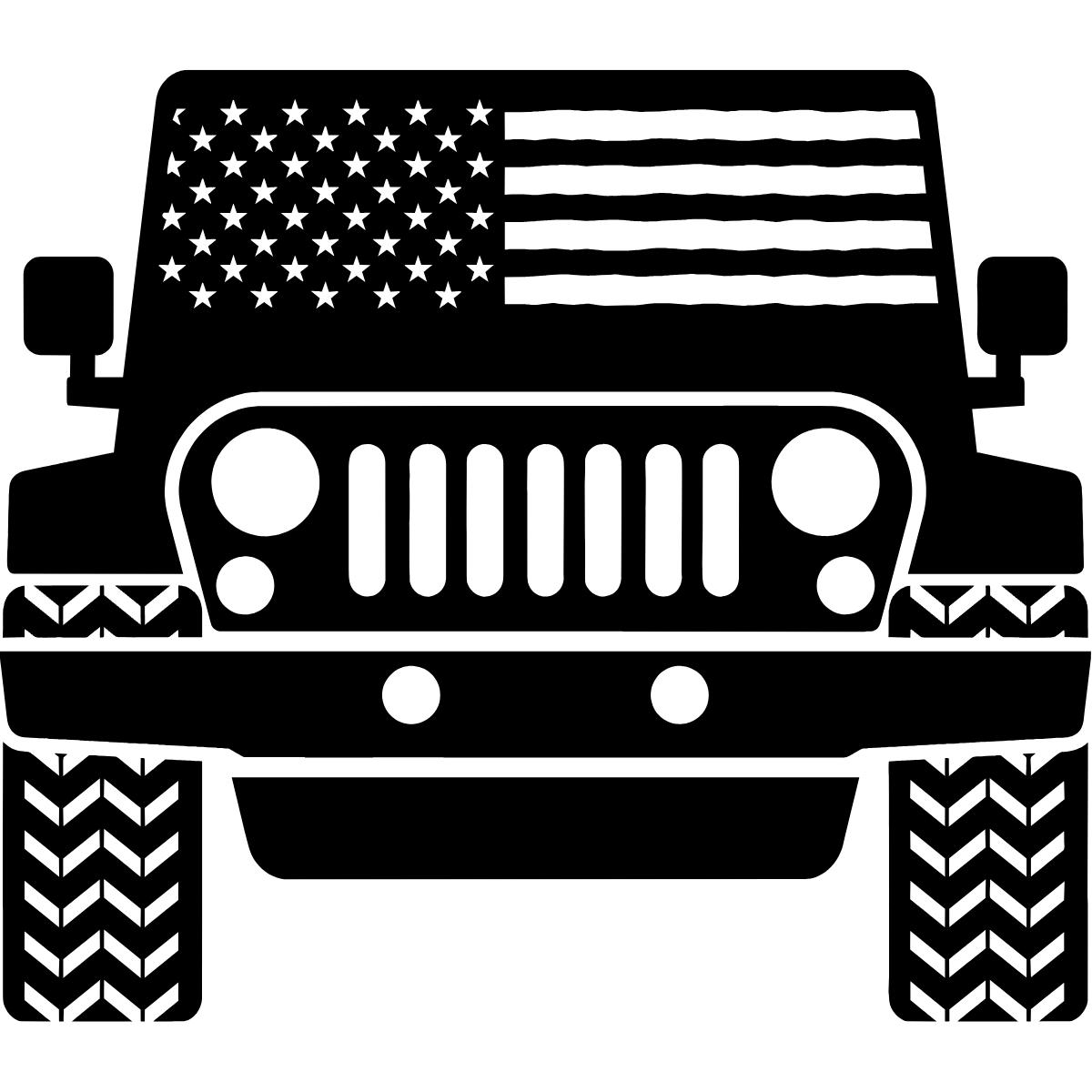 Jeep American Flag Decal