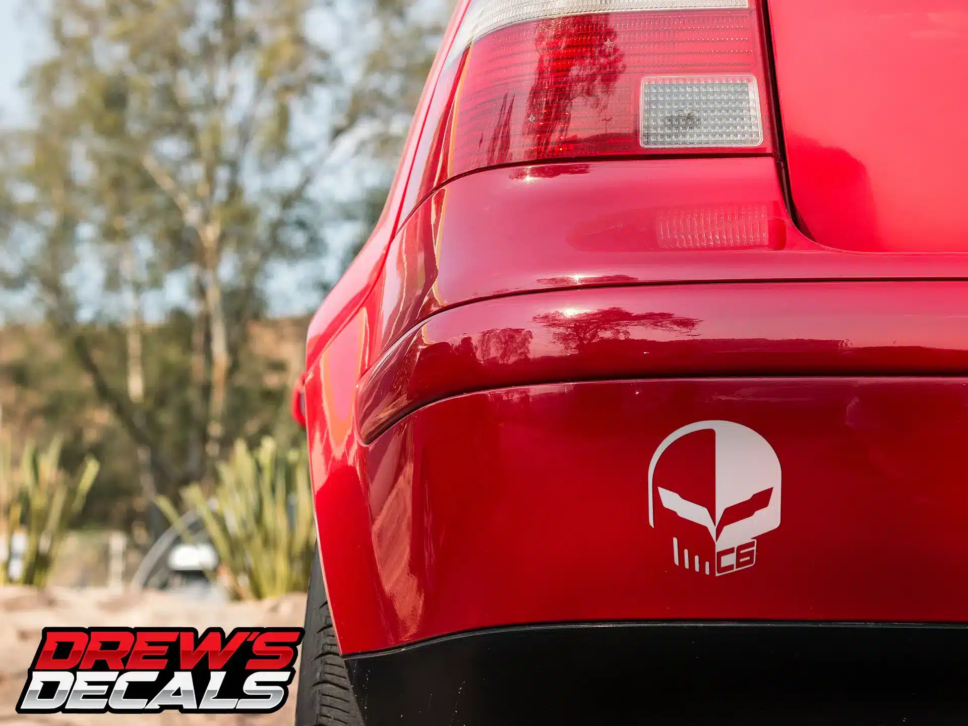 Corvette C6 Jake Skull Decal