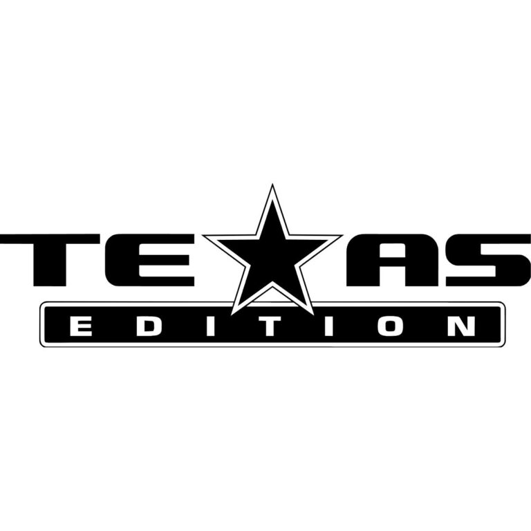 Gloss Black Texas Edition Emblem Decal Set For Chevy Silverado / GMC Sierra - 3-Piece