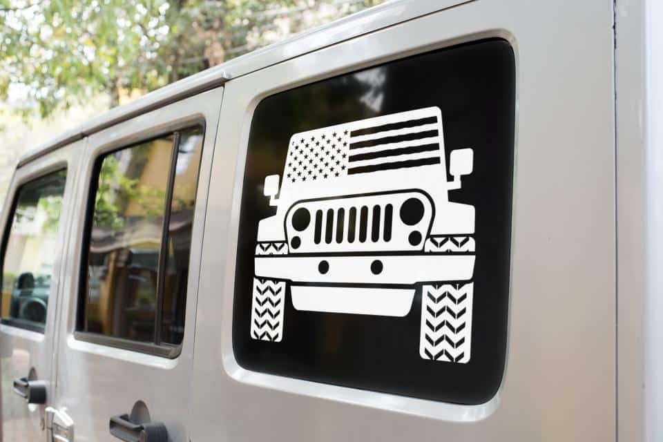 Jeep American Flag Decal