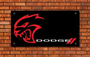 Dodge Hellcat Garage Banner