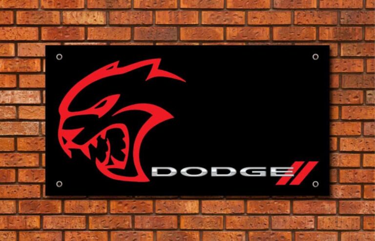 Dodge Hellcat Garage Banner