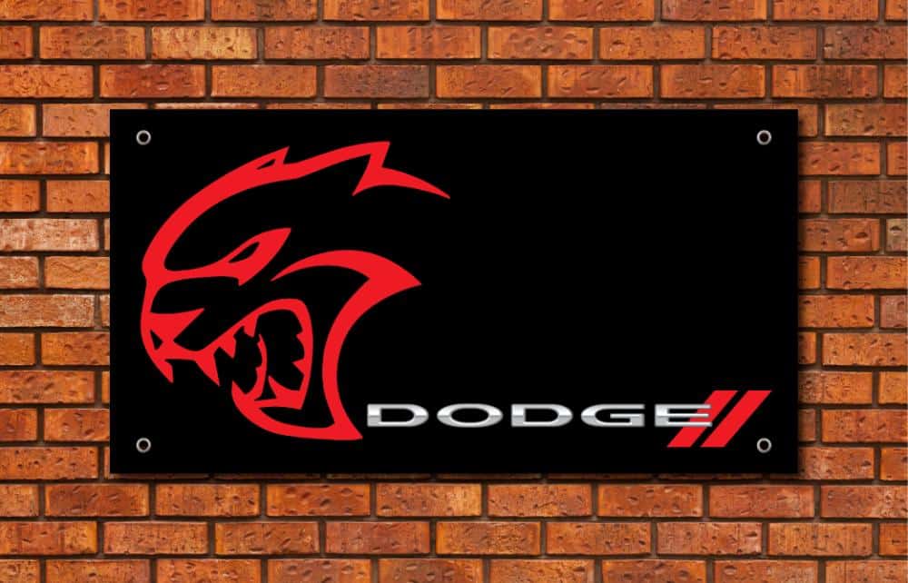 Dodge Hellcat Garage Banner