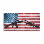 American Flag AR-15 Rifle Garage Banner