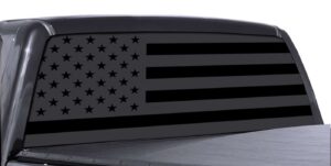 Universal Matte Black American Flag Truck Back Glass Decal