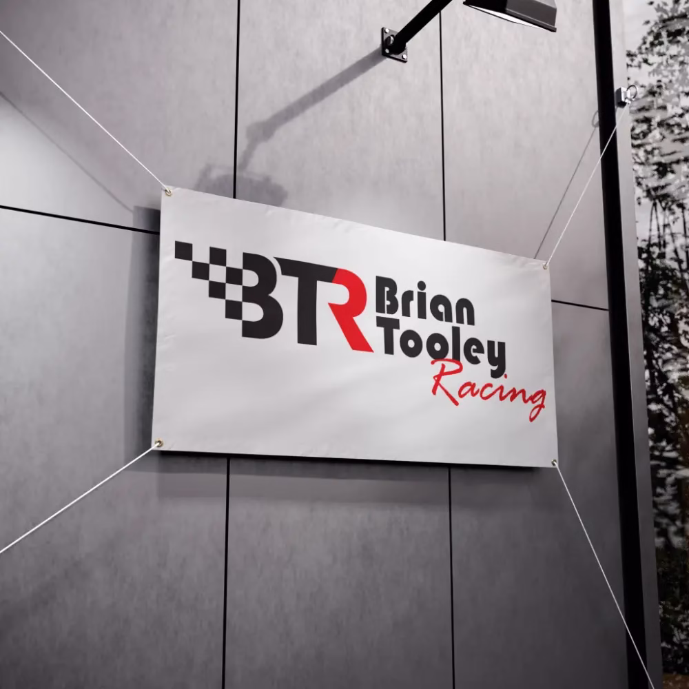 BTR Brian Tooley Racing Garage Banner
