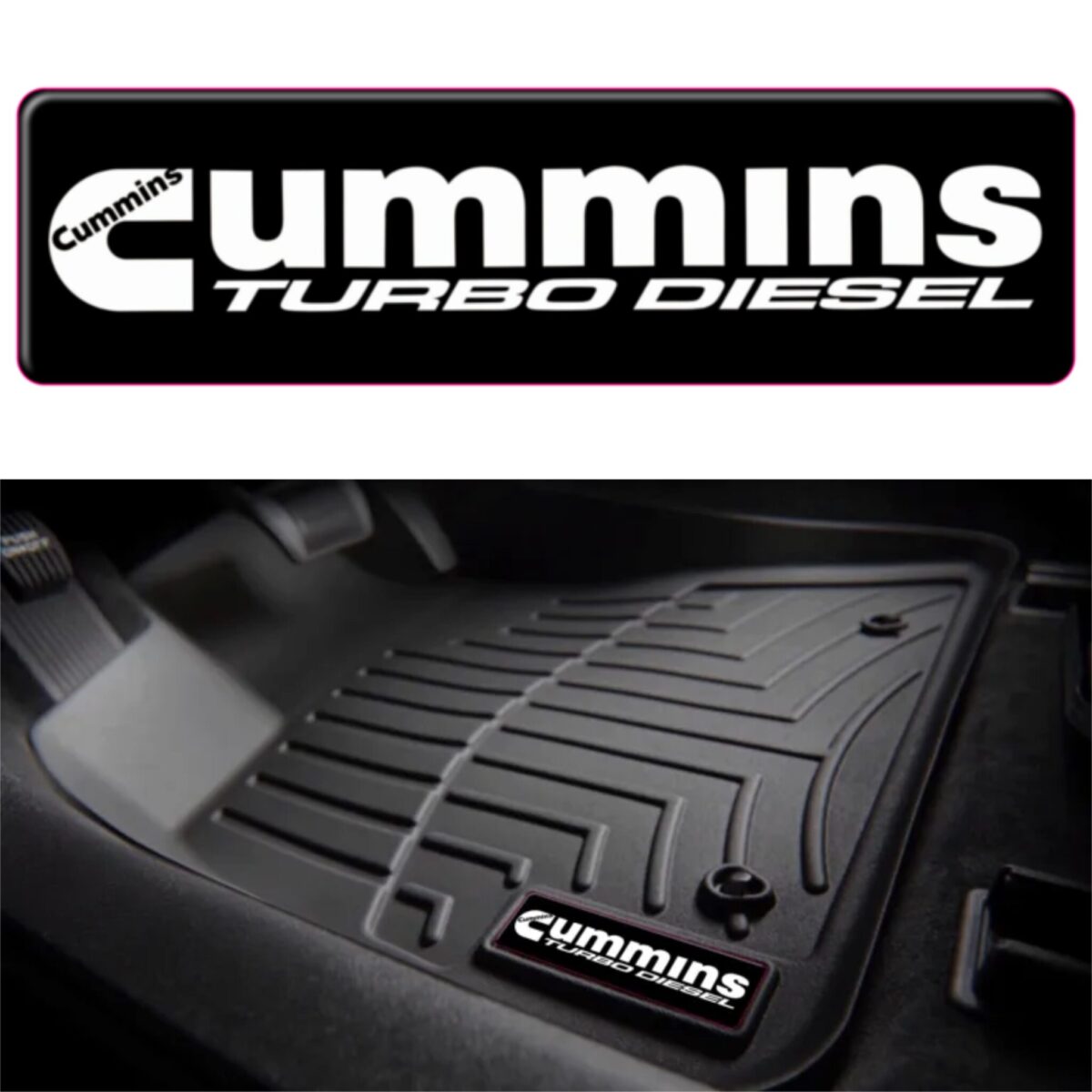 Cummins Turbo Diesel WeatherTech Floor Mat Badge