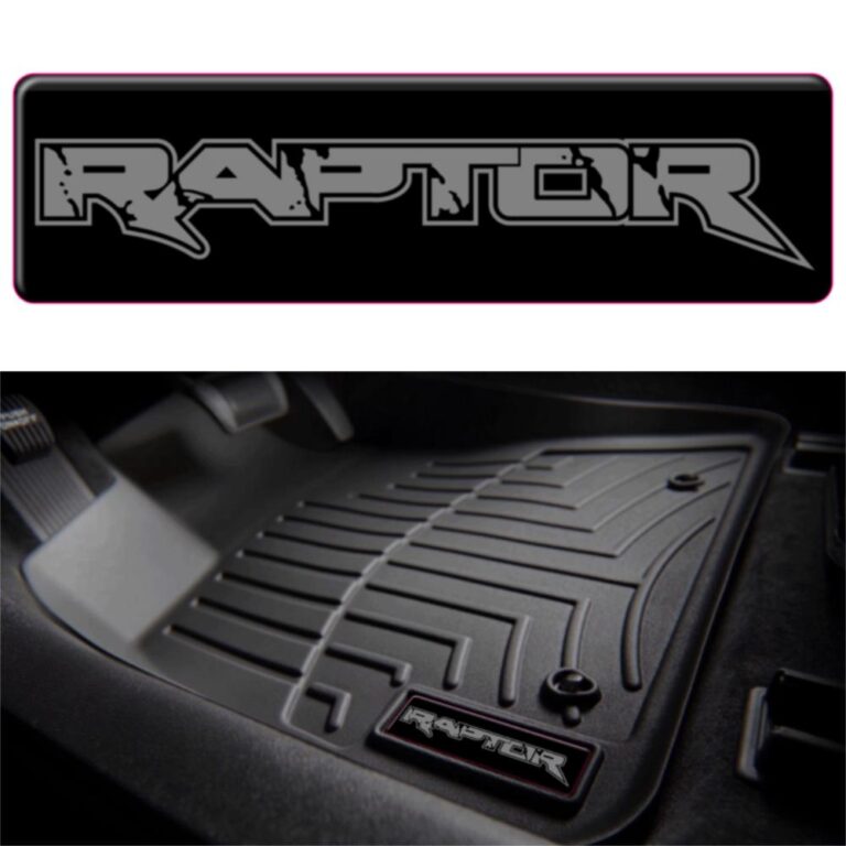 Ford Raptor Distressed WeatherTech Floor Mat Badge
