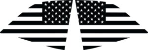 2008 - 2022 Dodge Challenger American Flag Quarter Window Decals