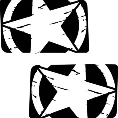 2011 - 2020 Jeep Wrangler Oscar Mike Star Quarter Window Decals