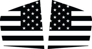 2011 - 2022 Dodge Charger American Flag Quarter Window Decals