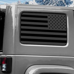 2011 - 2020 Jeep Wrangler American Flag Quarter Window Decals