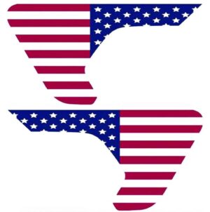 2018 – 2022 Jeep Wrangler American Flag Fender Vent Decals