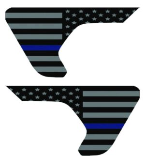 2018 – 2022 Jeep Wrangler Blue Line American Flag Fender Vent Decals