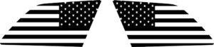 2011 - 2021 Jeep Grand Cherokee American Flag Side Window Decals