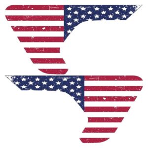 2018 – 2022 Jeep Wrangler Distressed American Flag Fender Vent Decals