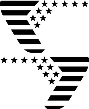 2018 - 2022 Jeep Wrangler American Flag Fender Vent Decals