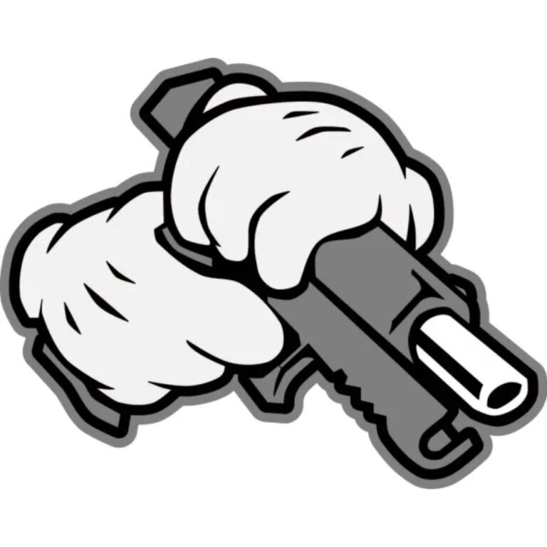 Mickey Hands Gun Decal