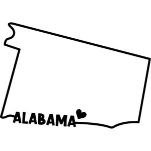 Alabama State Outline Decal