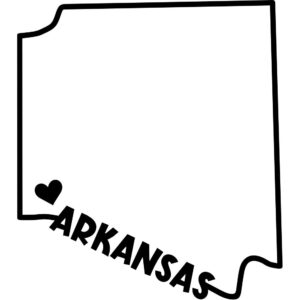 Arkansas State Outline Decal
