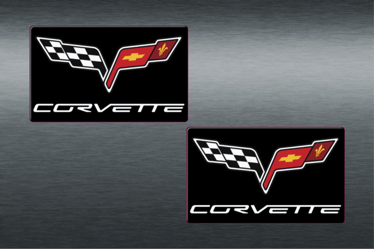 Chevy Corvette C6 Domed Visor Airbag Warning Badge Covers