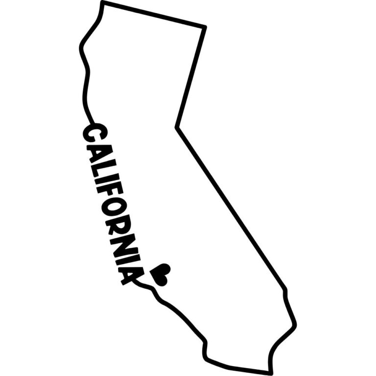 California State Outline Decal