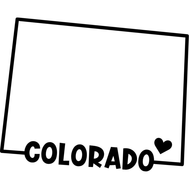Colorado State Outline Decal