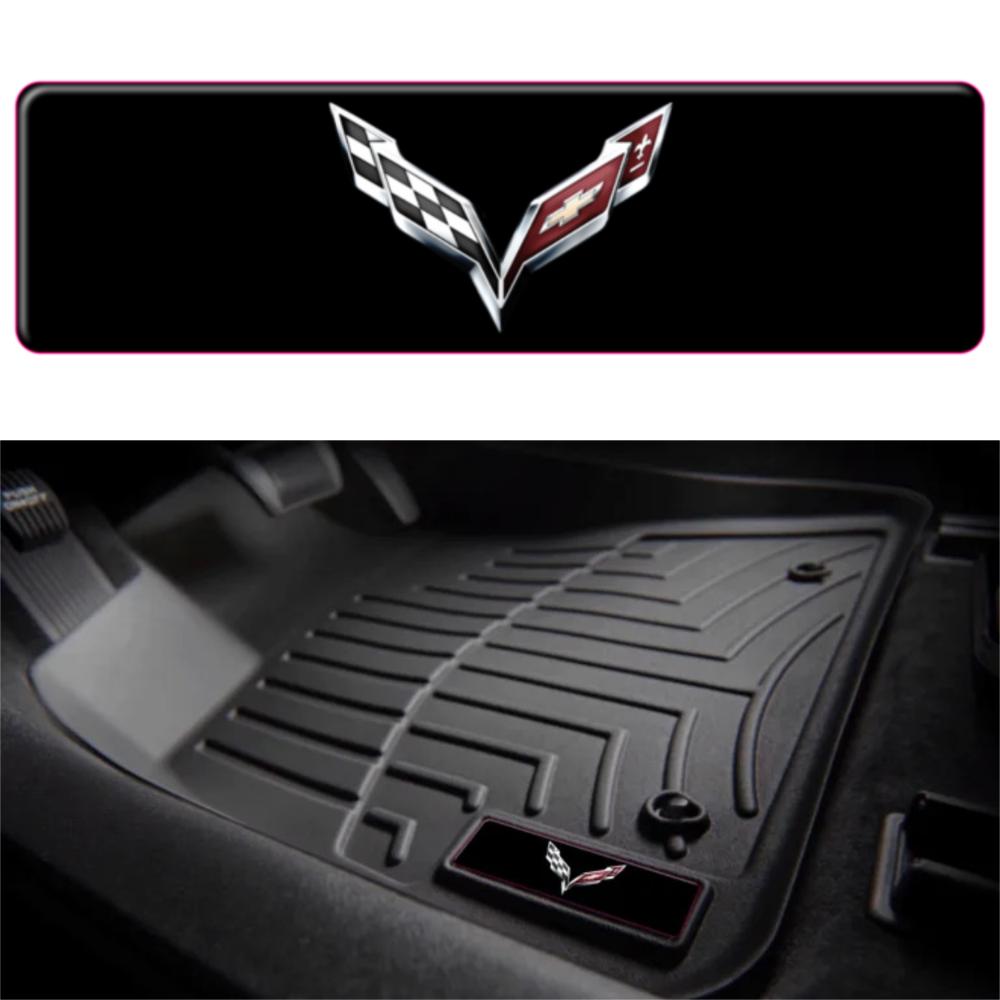 Chevy Corvette C7 WeatherTech Floor Mat Badge