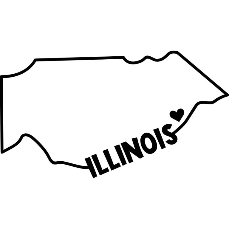 Illinois State Outline Decal